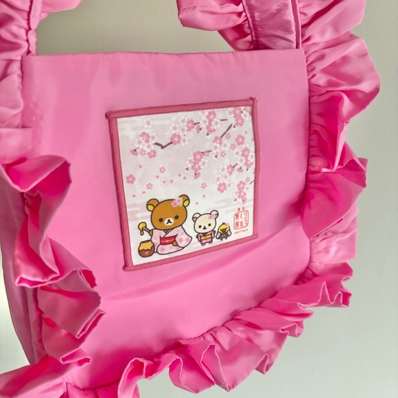 SOLD Pink Rilakkuma Ruffle Shoulder Bag - Picture 2 of 5